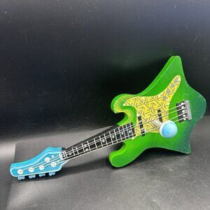 Punchgear Green Guitar Wall Hook Rock Music Decor Kids Handcrafted